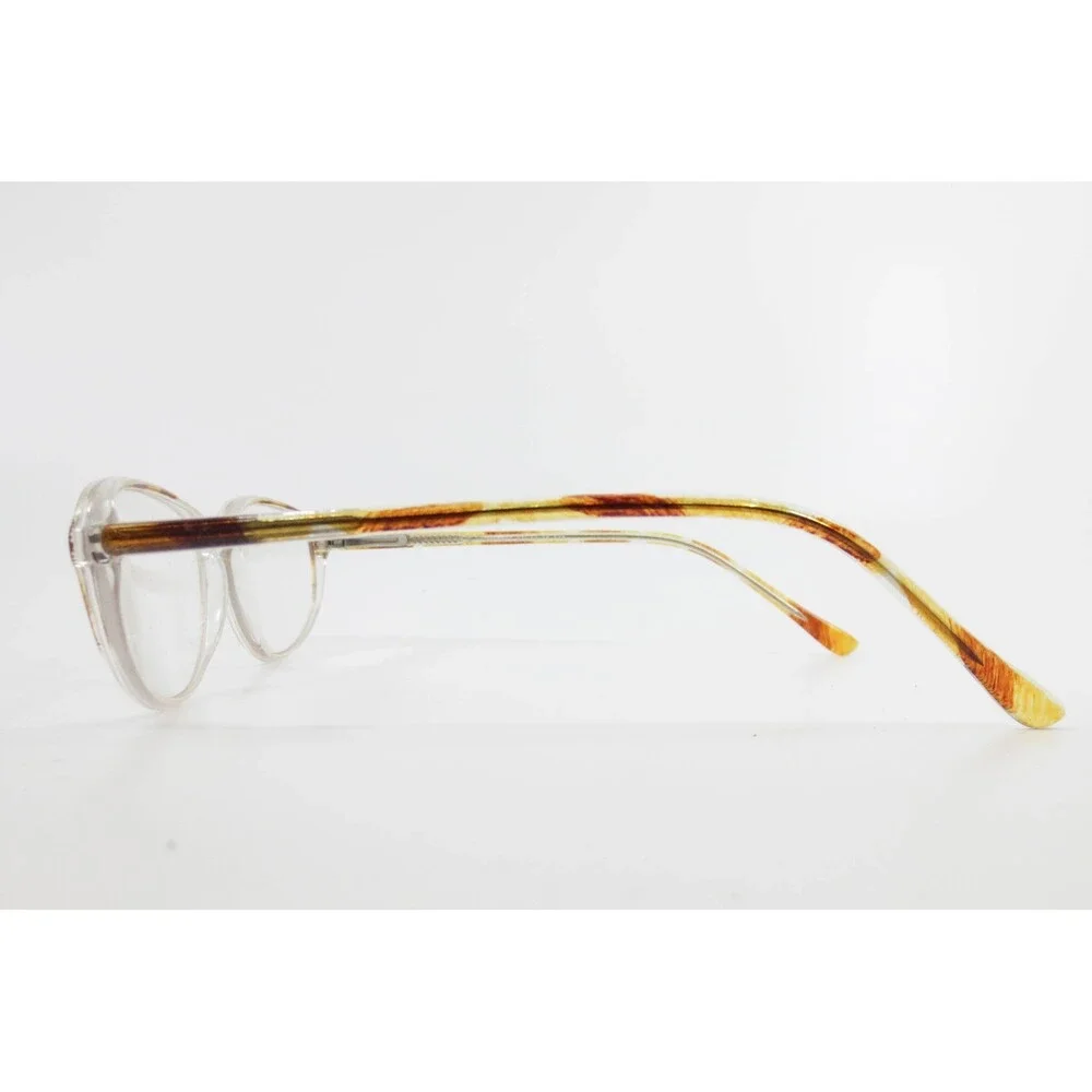 WP7016 BR Clear Tortoise Oval Eyeglasses Frames 51-16-135 Brown Pattern Vintage